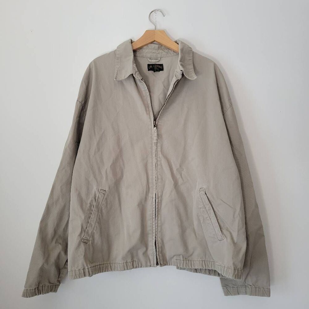 Vintage Cambridge Classics Cotton Harrington Jacket Light Khaki Zip Front Men’s
